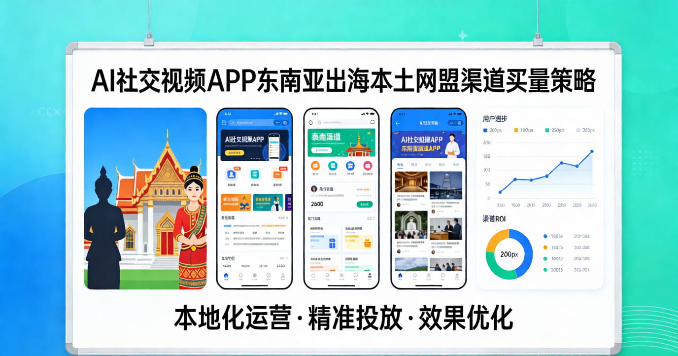 AI社交视频APP出海东南亚：依托本土网盟渠道的精细化买量运营策略-龙门出海