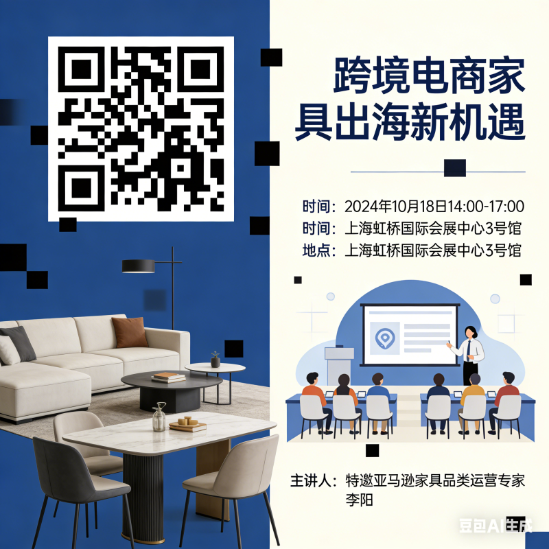跨境电商短剧、游戏、家具线下讲座的宣传-图仕出海