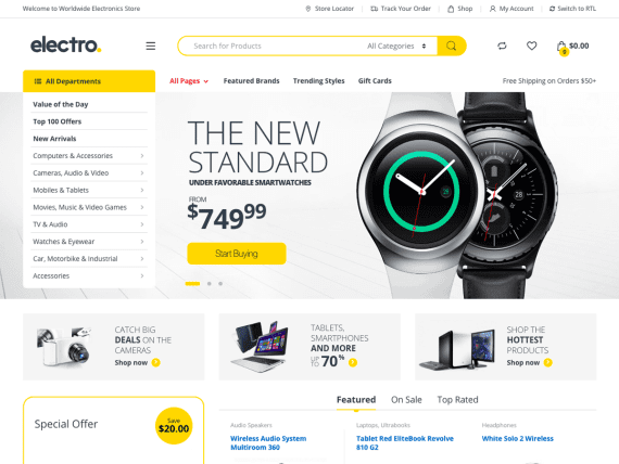 Electro v3.7.0 – WooCommerce 3C电子商城WordPress主题免费下载-图仕出海