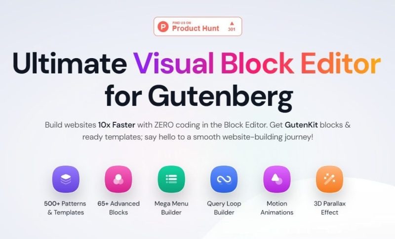 GutenKit Blocks Pro v2.3.7 – 古腾堡页面构建器区块拖拽设计元素插件下载-图仕出海