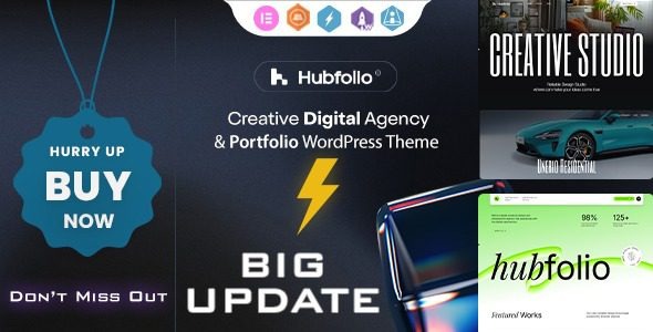 Hubfolio v1.1.4 创意组合和数字机构 WordPress Elementor 主题下载-图仕出海