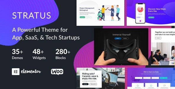 Stratus v4.2.5 应用程序、SaaS 和软件启动技术主题下载-图仕出海