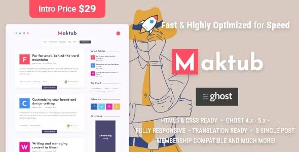 Maktub v.2.0.6 WordPress的最小和轻量级博客主题下载-图仕出海